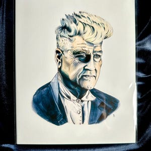 David Lynch Portrait, Watercolor and Ink 8x10 Unframed Print