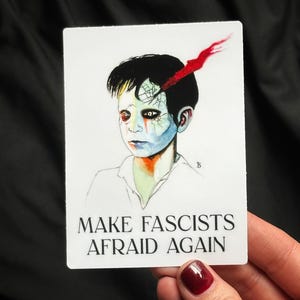 Santi The Devil's Backbone Sticker - Make Fascists Afraid Again