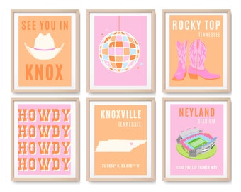 The University of Tennessee Digital Prints - Pink and Orange