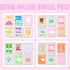 Custom College Digital Prints - Set of 6