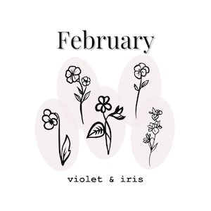 FEBRUAR Geburtsmonat Blumen Bundle SVG PNG, Geburtsblume, Floral Clipart, Hand gezeichnetes Design, Blumenstrauß Kunst, Cricut Cut Datei svg png