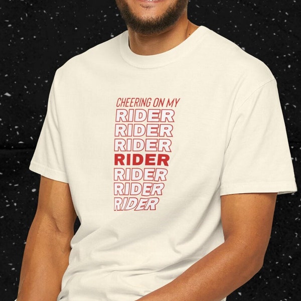 Reitereltern-T-Shirt ""Jubeln auf meinem Reiter" - Pferdeshow-Beifall-Ausrüstung, danke Einkaufstüten-Design, perfektes Geschenk für Familien und Freunde!"