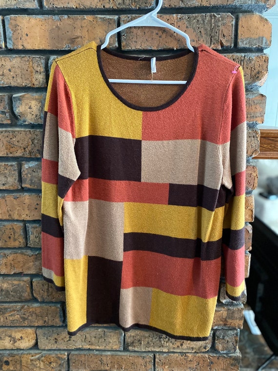 Cupio Brand Colorblock Womens Sweater - Etsy