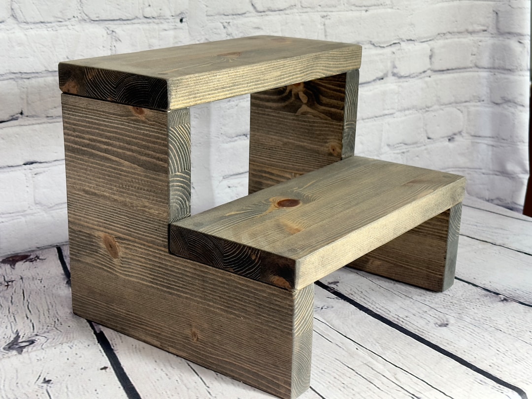 Handmade Rustic Pine Wood Kids Step Stool - Etsy
