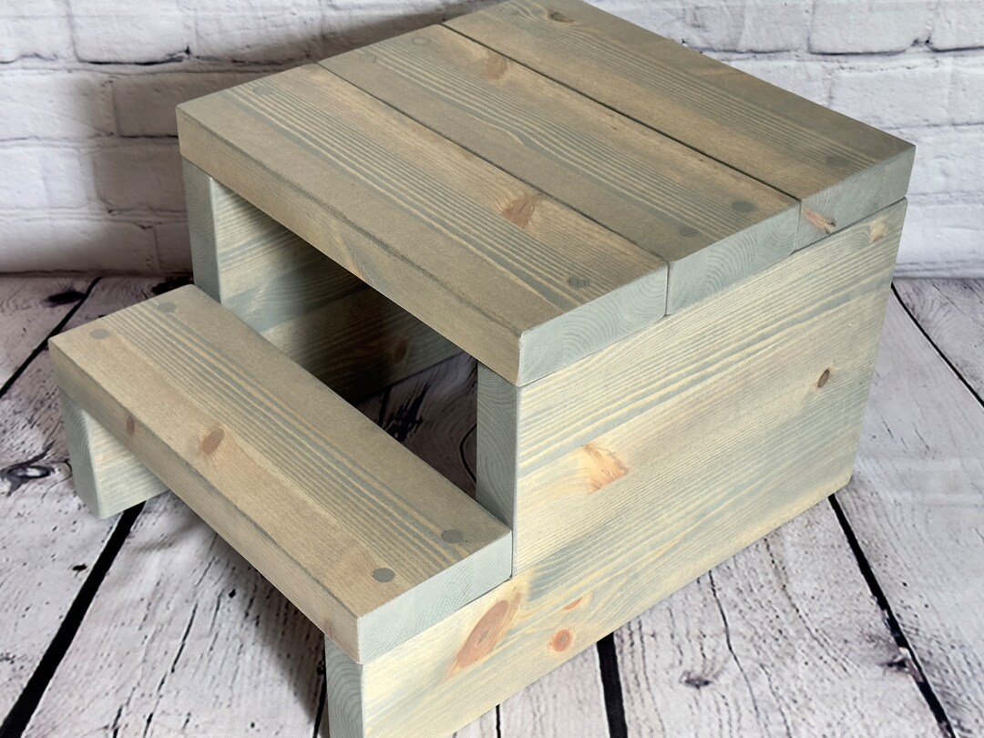 Handmade Rustic Pine Wood Kids Step Stool - Etsy UK