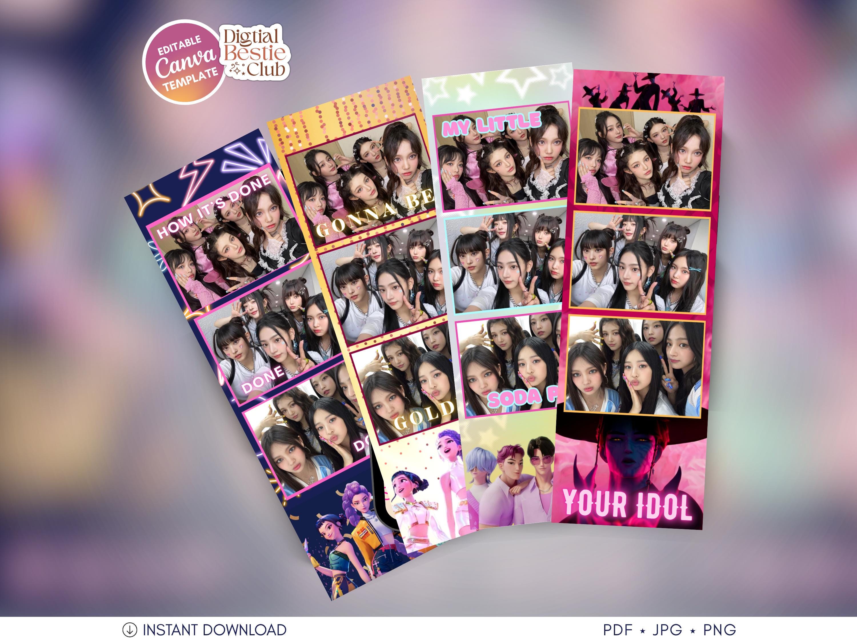 KPOP デーモンハンター フォトブース テンプレート | 誕生日用編集可能