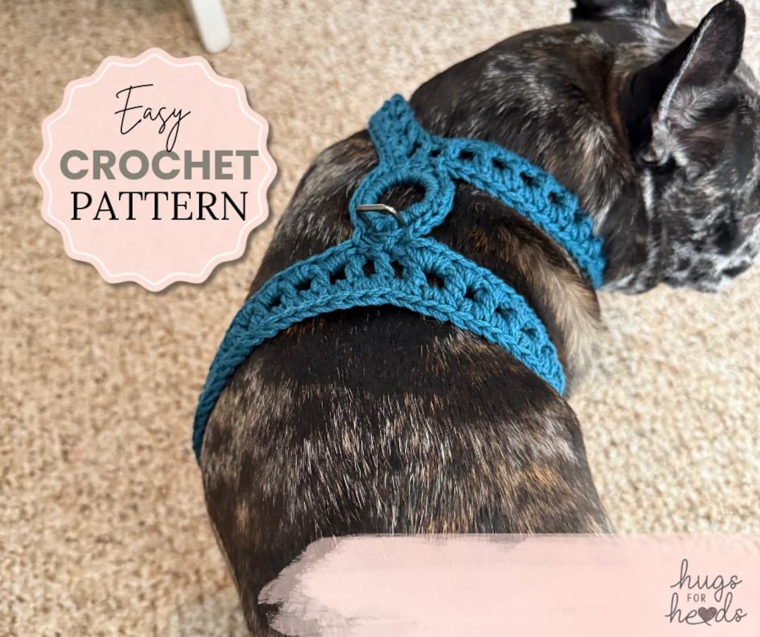 Crochet Dog Harness Pattern: Adjustable Cotton Design (PDF Download) Etsy