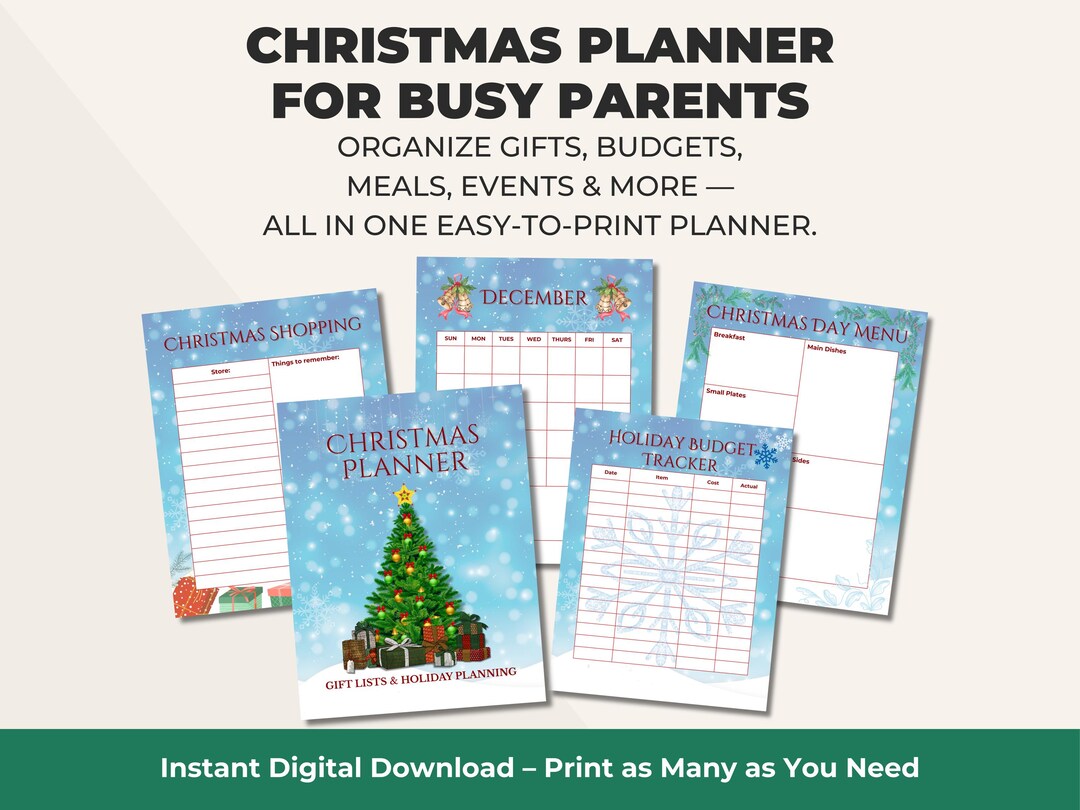Christmas Planner Printable Bundle | Holiday Organizer PDF - Etsy