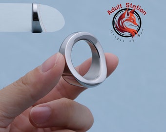 Steel Glance Ring Weighted, Male Penis Glans Ring Metallic, Heavy Mens Chastityi Ring, Cock Dick Head Gland Ring, Adult Penis Jewelry