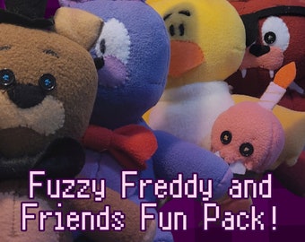 Fuzzy Freddy and Friends Fun Pack! (sewn plushes)