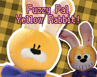 Fuzzy Pal Yellow Rabbit! (~8 inches) (sewn plush)