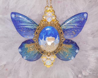 Collier pendentif en résine queue de poisson sirène en gros
