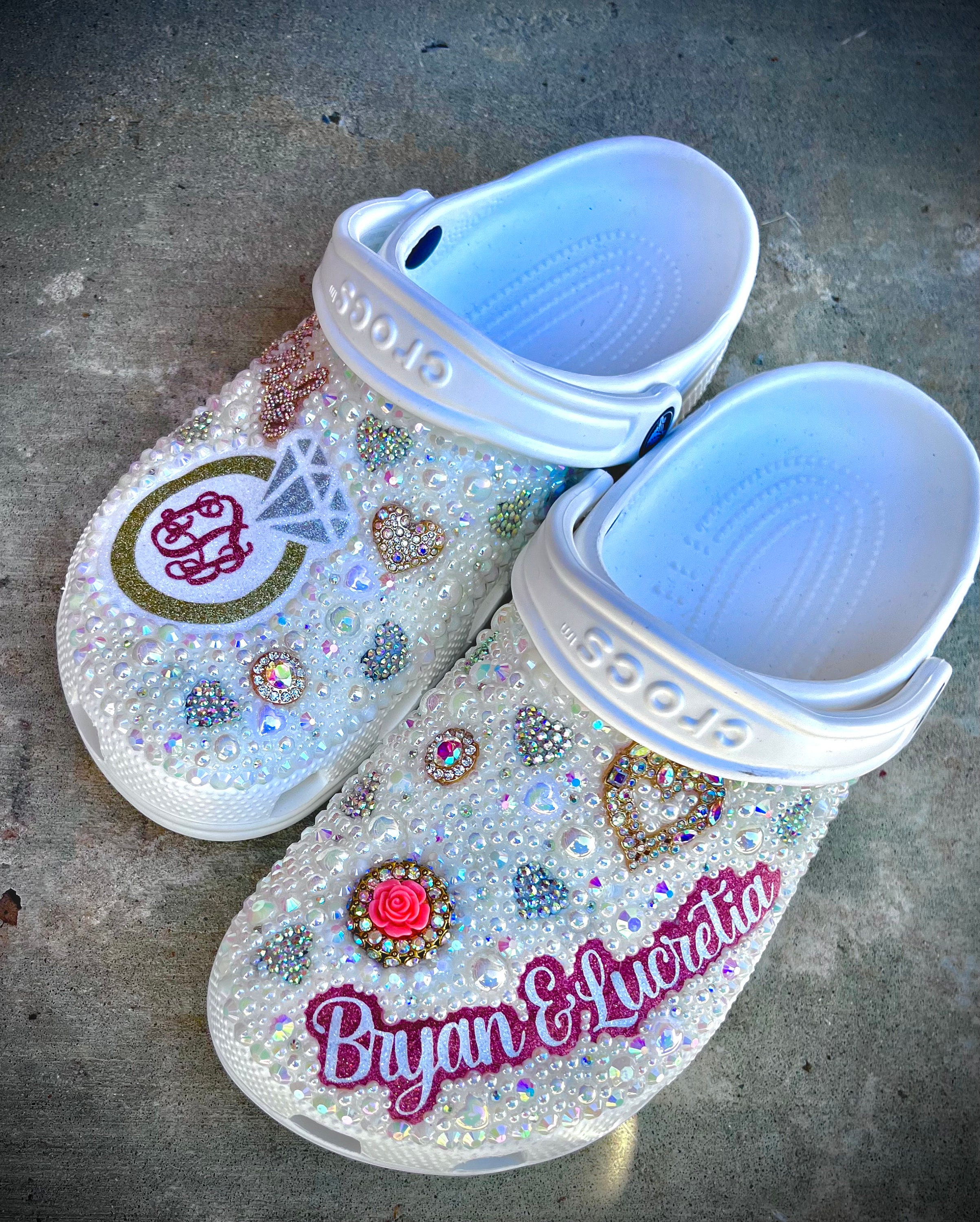 Custom Rhinestone Bridal Crocs - Etsy