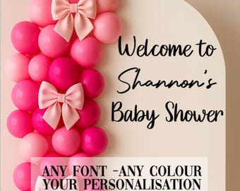 Personalised Vinyl Decal for Wedding Welcome Sign Mirror Acrylic Board | Custom Name Sticker | Event Signage Baby Shower Birthday Vinyl[T17]