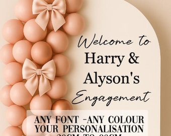 Personalised Vinyl Decal for Wedding Welcome Sign Mirror Acrylic Board | Custom Name Sticker | Event Signage Baby Shower Birthday Vinyl[T15]