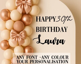 Personalised Vinyl Decal for Wedding Welcome Sign Mirror Acrylic Board | Custom Name Sticker | Event Signage Baby Shower Birthday Vinyl[T21]