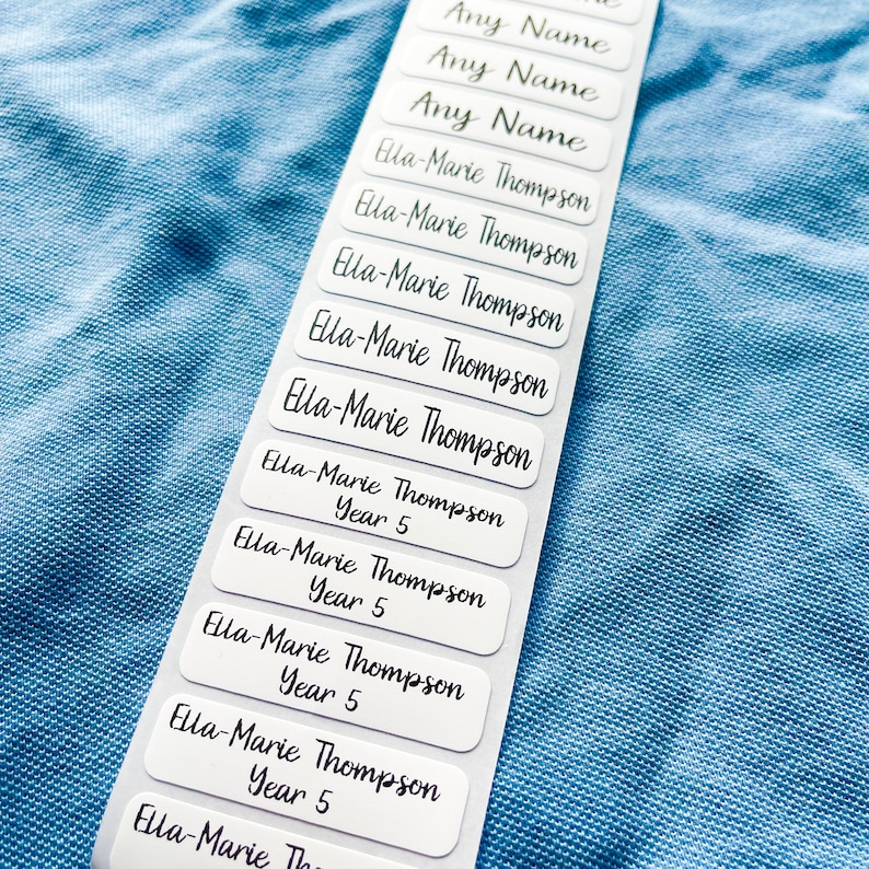 Personalised Printed Iron on Name Tags School Uniform PE Etsy UK