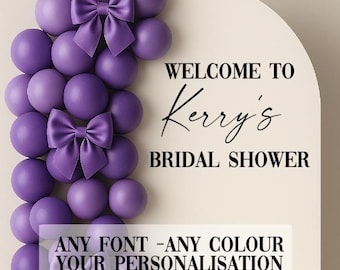 Personalised Vinyl Decal for Wedding Welcome Sign Mirror Acrylic Board | Custom Name Sticker | Event Signage Baby Shower Birthday Vinyl[T20]