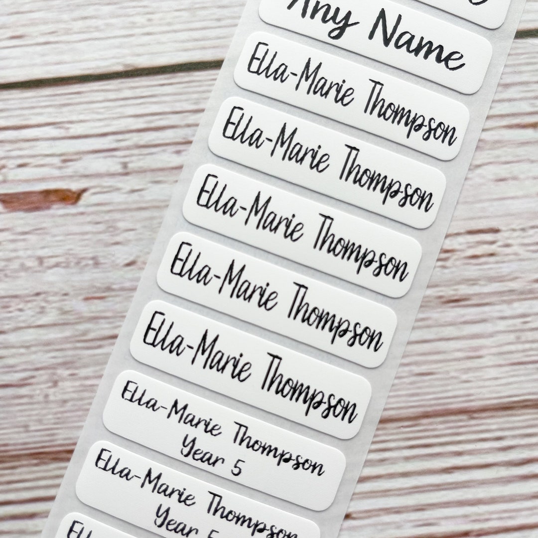 Personalised Printed Iron on Name Tags School Uniform, PE Kits, ID