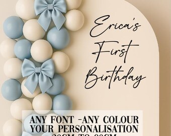 Personalised Vinyl Decal for Wedding Welcome Sign Mirror Acrylic Board | Custom Name Sticker | Event Signage Baby Shower Birthday Vinyl[T28]
