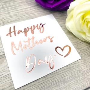 1x Happy Mothers Day-vinylsticker – 50+ kleuren 4 maten beschikbaar ~ Kaart, wijnglas, knutselen, cadeaus, Moederdagsticker vinyl F2