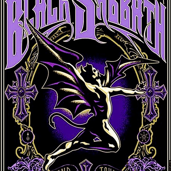 Cartel de Black Sabbath, decoración de música de banda vintage, arte de pared de heavy metal, recuerdos de rock