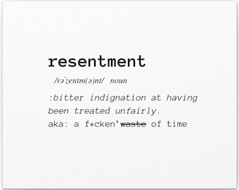Ressentiment Definition Leinwand für modernes Zuhause und Büro