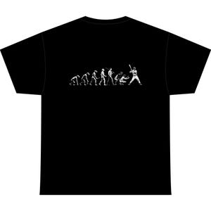 Evolutie van de mens en het honkbal T-shirt | Line-up silhouet, T-shirt honkbal