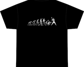Evolution of Man & Baseball T-Shirt | Silhouette Lineup, Baseball Fortschritt-T-Shirt