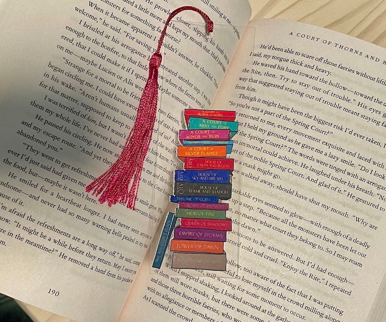 Ruination Bookmark SJM Universe Acrylic Bookmark With Tassel, ACOTAR, Throne of Glass ...