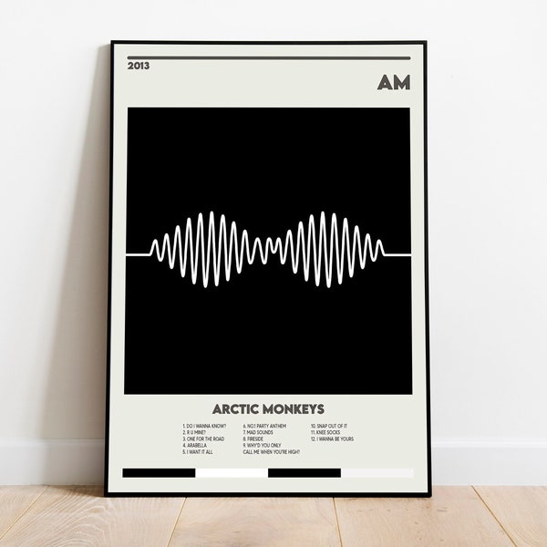 Arctic Monkeys - AM - Retro Music Album Poster Print Digital Download
