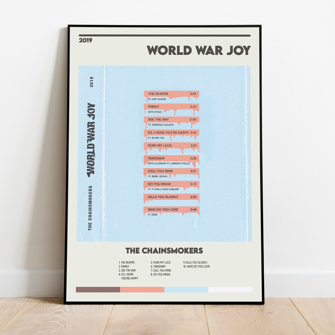 The Chainsmokers World War Joy Album Cover Poster Digital Etsy