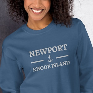 Newport RI Premium Embroidered Sweatshirt