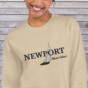 Newport, RI Premium Embroidered Sweatshirt
