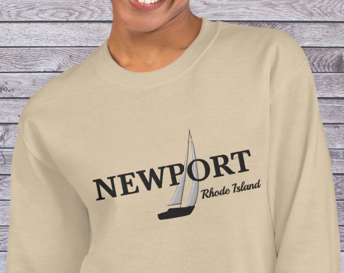 Featured listing image: Newport, RI Premium Embroidered Sweatshirt
