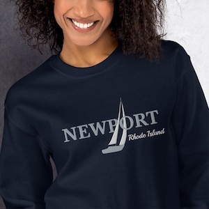 Newport, RI Premium Embroidered Sweatshirt
