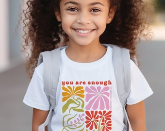 You are Enough Youth Short Sleeve Graphic Tee, Youth's Tee, Childs Tshirt