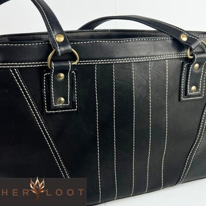 Goat Leather Handbag, Featherweight, 100% Pure Genuine Leather, Bag Double Handle Soft Tote with inside Pocket | Gift for Her | Office |