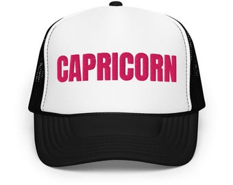 Capricorn Zodiac Sign Trucker Cap - Flat Bill Snapback Hat  display picture 2