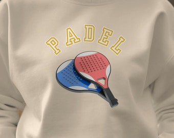 Camiseta deportiva unisex de pádel, camiseta gráfica para jugadores de pádel, camiseta deportiva casual, regalo para amantes del pádel, regalo de equipo de pádel, sudadera de pádel