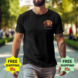 Custom Vizsla Dog T-Shirt, Adorable Puppy Sweatshirt, Fun Graphic Tee, Casual Vizsla Lover Shirt, Cute Animal Design, Unique Gift Clothing