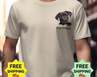 Custom Cane Corso grafisch T-shirt sweatshirt, aanpasbaar shirt Italiaanse Mastiff, schattig hondenliefhebber cadeau, gepersonaliseerd T-shirt hondenshirt