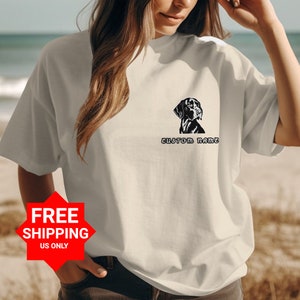 Personalized German Shorthaired Pointer Name T-Shirt, Custom Pet Portrait Tee, Dog Lover Gift,Unisex Customizable Shirt,Unique Pocket Design