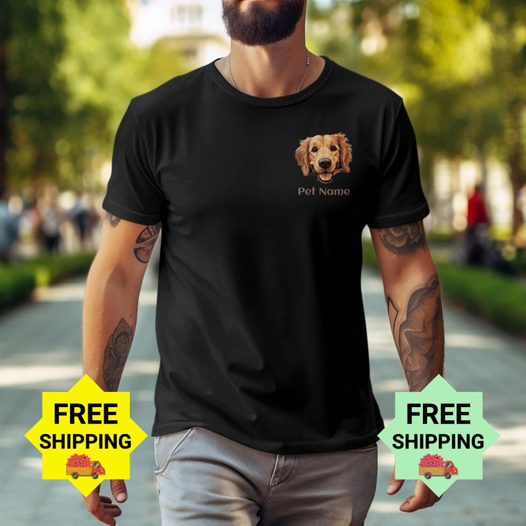Custom Golden Retriever T-shirt, Personalized Golden Lover Shirt ...