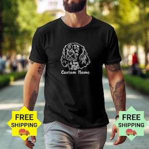 Personalized Dog Lover T-Shirt, Custom Name Cavalier King Charles Spaniel Tee, Pet Owner Gift, Unisex Cotton Shirt or Sweatshirt Gift