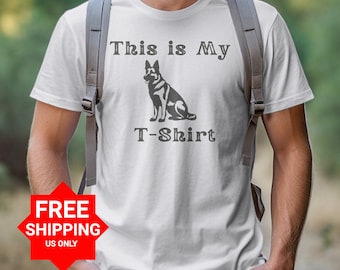 Funny Dog Lover T-Shirt, Novelty Graphic Tee, This is My German Shepherd T-Shirt Design, Perfect Gift for Fathers Day Mom or Dad Birthday