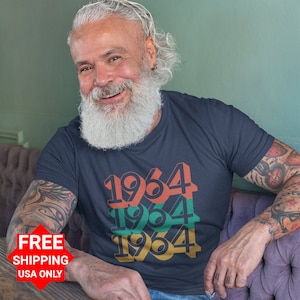 60Th Birthday Gift, Vintage 1964 Shirt, Limited Edition 1964 Top For Her, 60Th Birthday T-Shirt For Women , 60 Birthday Shirt,Retro 1964