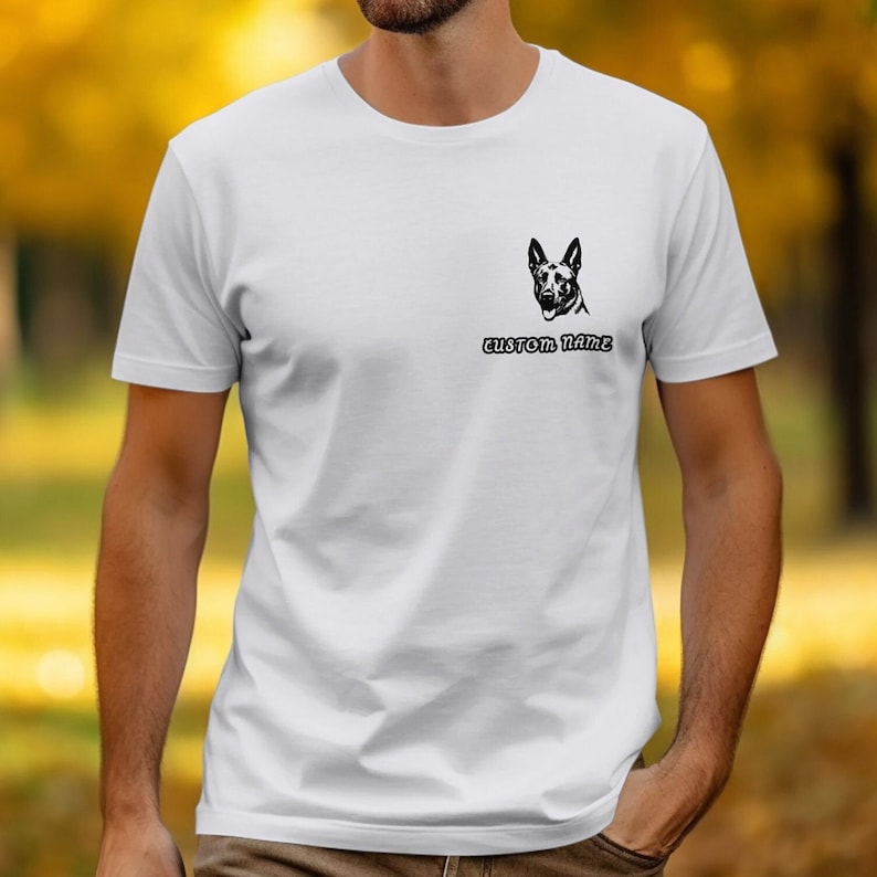 Custom Name Belgian Malinois T-Shirt, Personalized Dog Lover Tee, Unisex Pet Owner Gift, Animal Graphic Shirt, Custom Printed Sweatshirt image 6