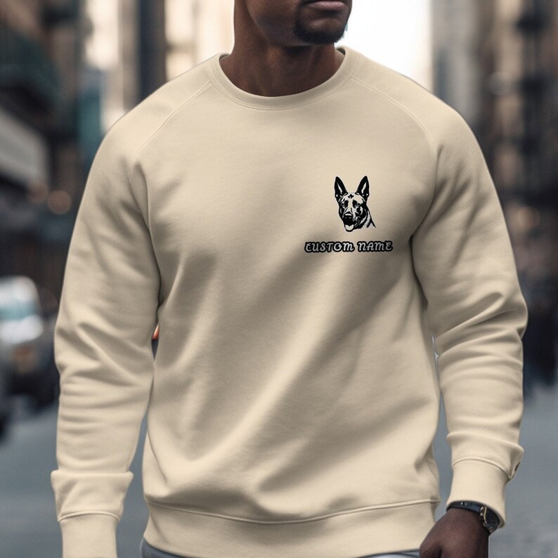 Custom Name Belgian Malinois T-Shirt, Personalized Dog Lover Tee, Unisex Pet Owner Gift, Animal Graphic Shirt, Custom Printed Sweatshirt image 10