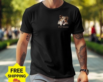 Sudadera personalizada con camiseta de perro pastor de Shetland, adorable regalo para amantes de las mascotas, suéter personalizado con nombre de amante de los perros, regalo de mamá o papá Sheltie